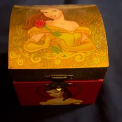 Vintage Beauty & the Beast Musical Belle Jewelry box 