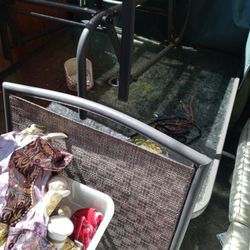 Patio Table For Gliding Chairs And Umbrella