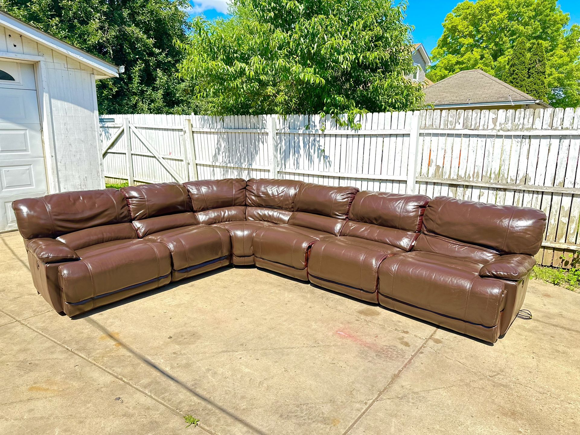 🚨 Free Delivery! Ashley Leather Sectional Recliner couch sofa Electric