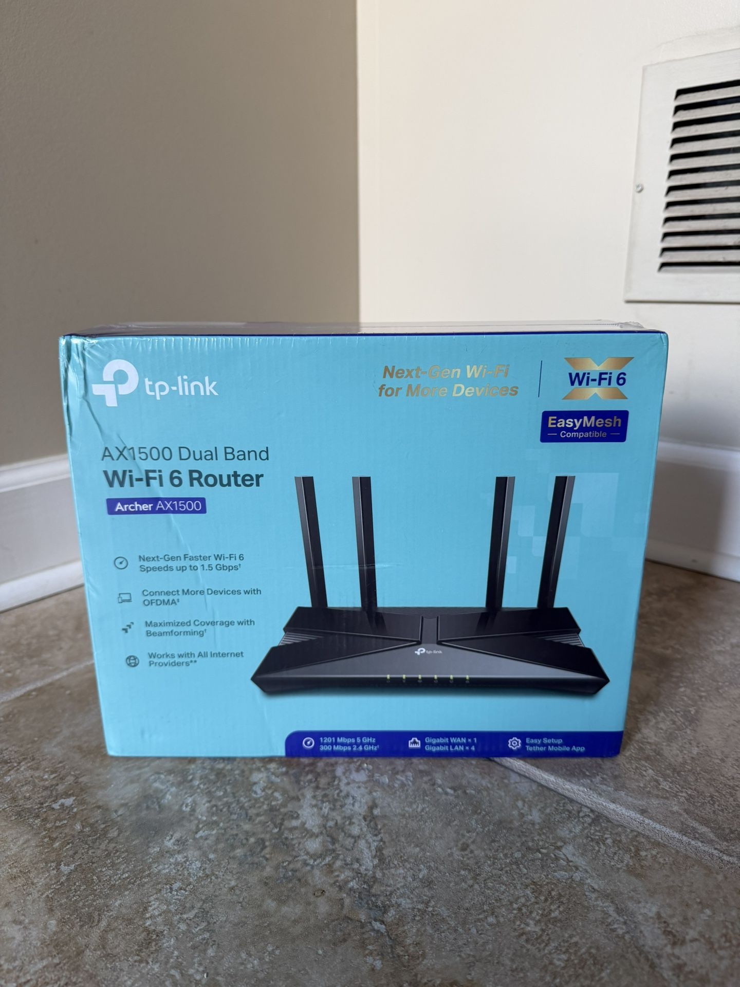 TP-LINK Archer AX1500 Wi-Fi 6 Dual-Band Wireless Network Router