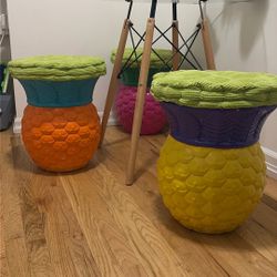Viral Multicolored Pineapple Stools