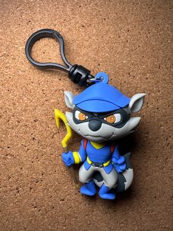 PlayStation Sly Cooper Figural Bag Clip Keychain Series 1 RARE