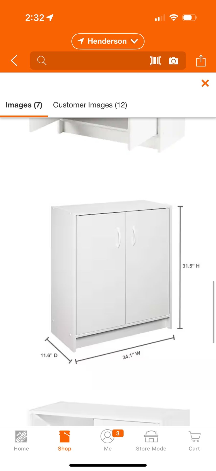 ClosetMaid 32 in. H x 24 in. W x 12 in. D White Wood Look 2-Door Stackable Storage Organizer