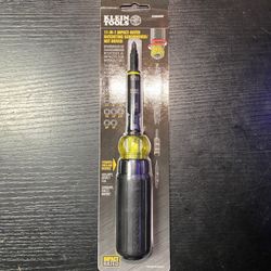 Klein Tools 11-in-1 Ratcheting Impact Multi-Bit Screwdriver with Universal Handle