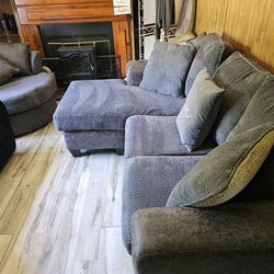 Ashley Furniture Sectional And Swivel Chair