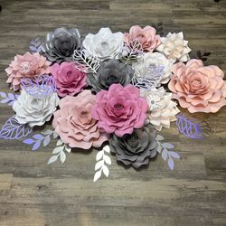 Flowers Set , 15 Flowers Party Backdrop. 