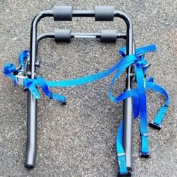 Car Bike Rack Black Metal Holds  2 Bikes Bicycles NEVER USED 