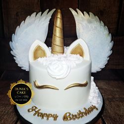 Unicornio cake con alas