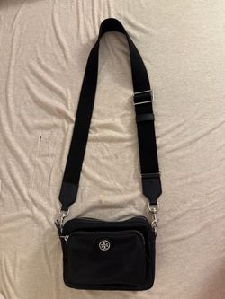 Black Silver Tory Burch Crossbody Purse