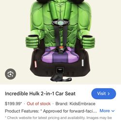 Hulk 2 In 1 Car seat 