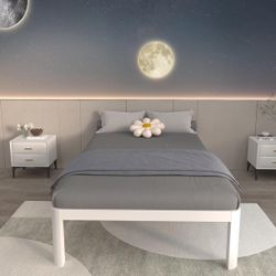 🛏️ Brand New White Twin Bed – 14” Storage Saver | Only $30 Obo