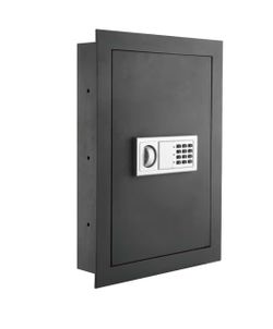 0.58 cu. ft. Digital Wall Safe - Electronic Lockbox with Keypad, 2 Manual Override Keys and 3 Interior Shelves