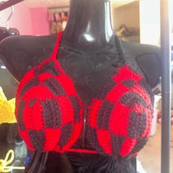 CROCHET checkered bikini set