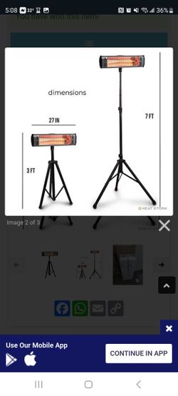 Heater On Tripod , Wall , Ceiling Mount