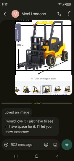 Ride on remote  control forklift