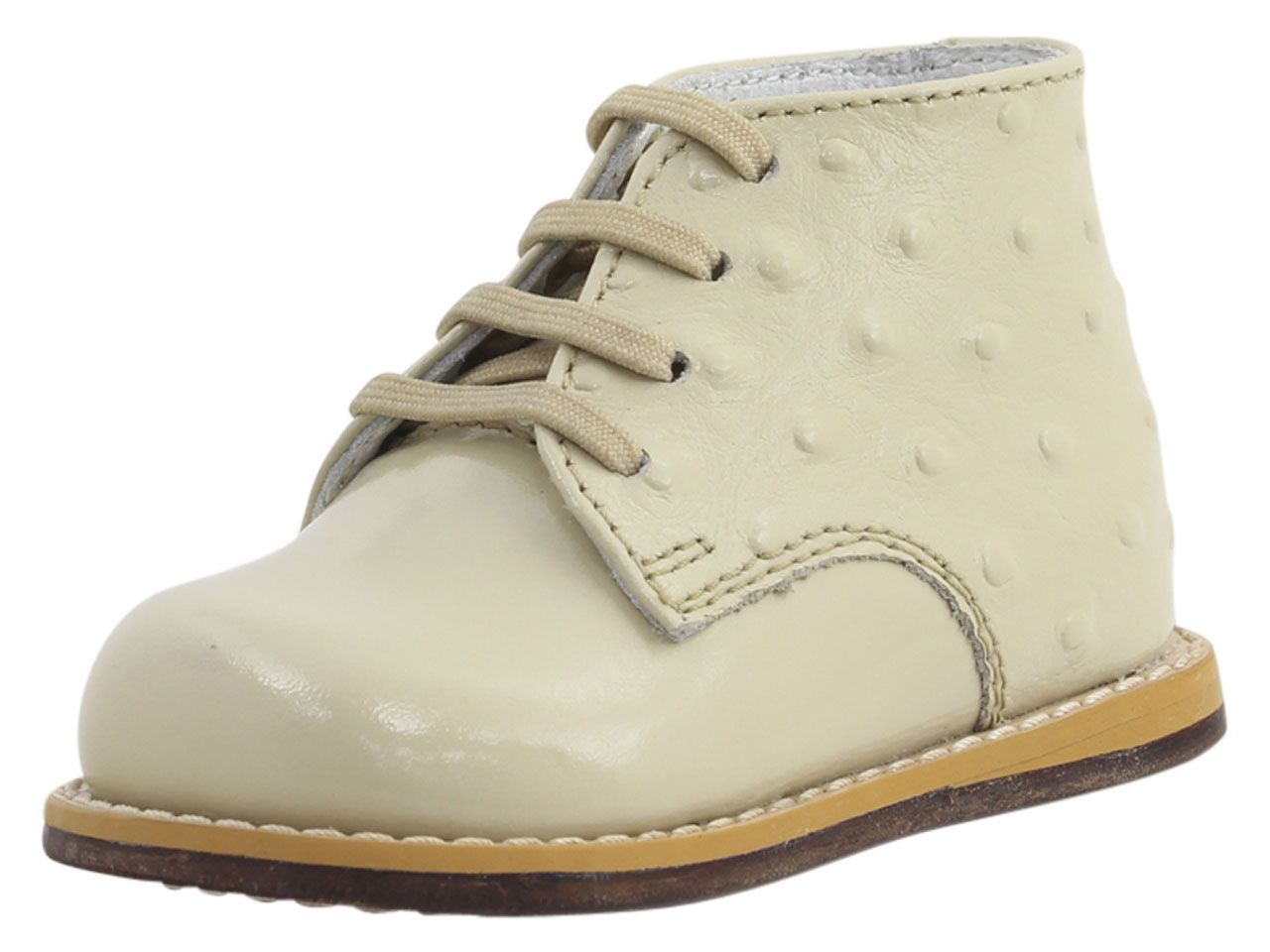 Josmo Toddler Boy's First Walker Oxfords Beige Ostrich Sz: 6T