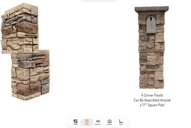 🔥 GENSTONE STACKED STONE – DESERT SUNRISE 🔥 🏠 CORNER PANELS / COLUMN KIT — ENGLISH 🇺🇸 + ESPAÑOL 🇲🇽 ENGLISH 🇺🇸 🔥 GENSTONE STACKED STONE –
