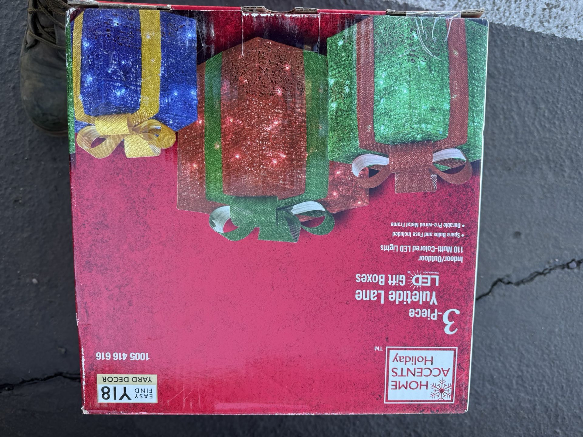 3 Piece Yuletide Lane LED Gift Boxes 