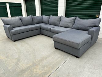FREE DELIVERY | Grey 3 Piece U Sectional Sofa