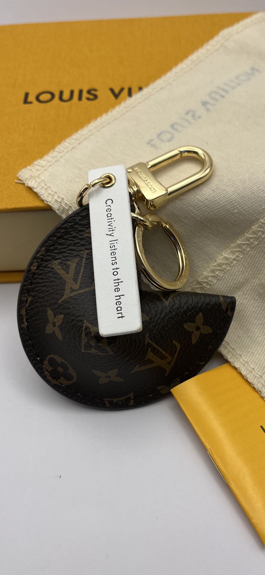 082623 SNEAK PEEK Preloved Louis Vuitton Fleur de Monogram Bag Charm (6)  $40 OFF