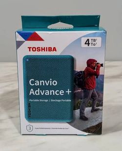 Toshiba Canvio Advance Plus - Portable External Hard Drive 4TB (New)