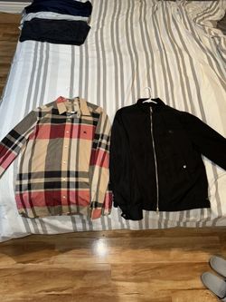 Burberry Bundle/Polo Shirt, Bomber Jacket & Travel Bag - Size L