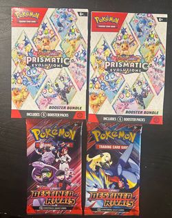 Pokémon prismatic booster bundles and destined rivals packs