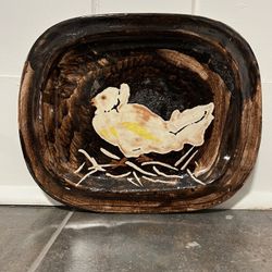 Vintage Italian Mid Century Ceramic Platter Dish after Picasso