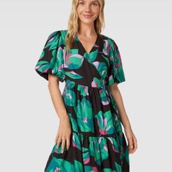 YAS flower print Wrap Dress for women