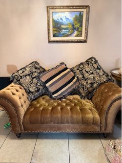 Gold vintage couch