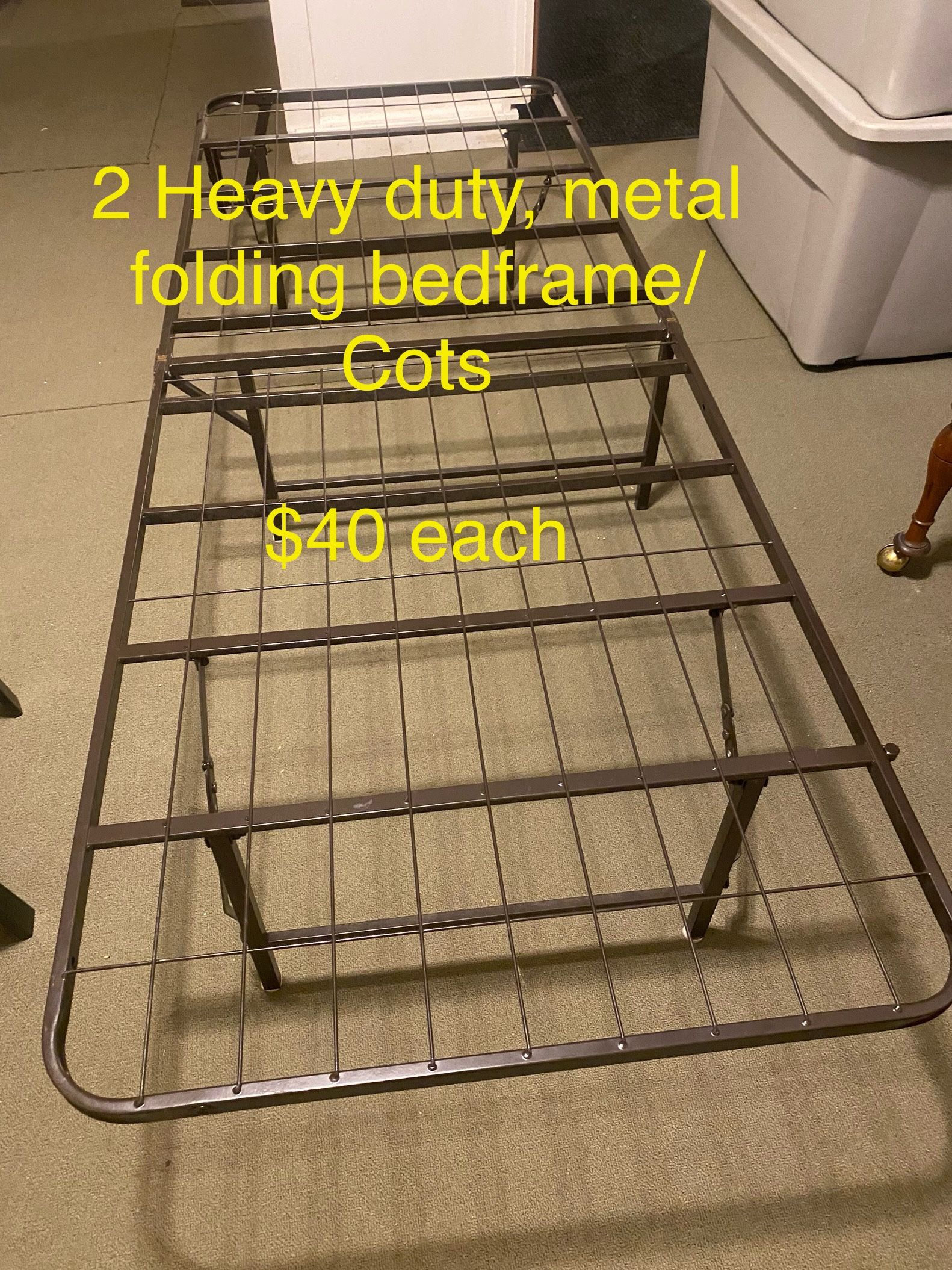 2 Nice Folding Single π BED AND Frames Or Can Be Put Together