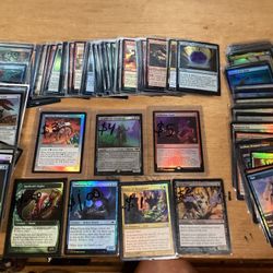 140+ wizard of coast Magic the Gathering Foil card lot #1