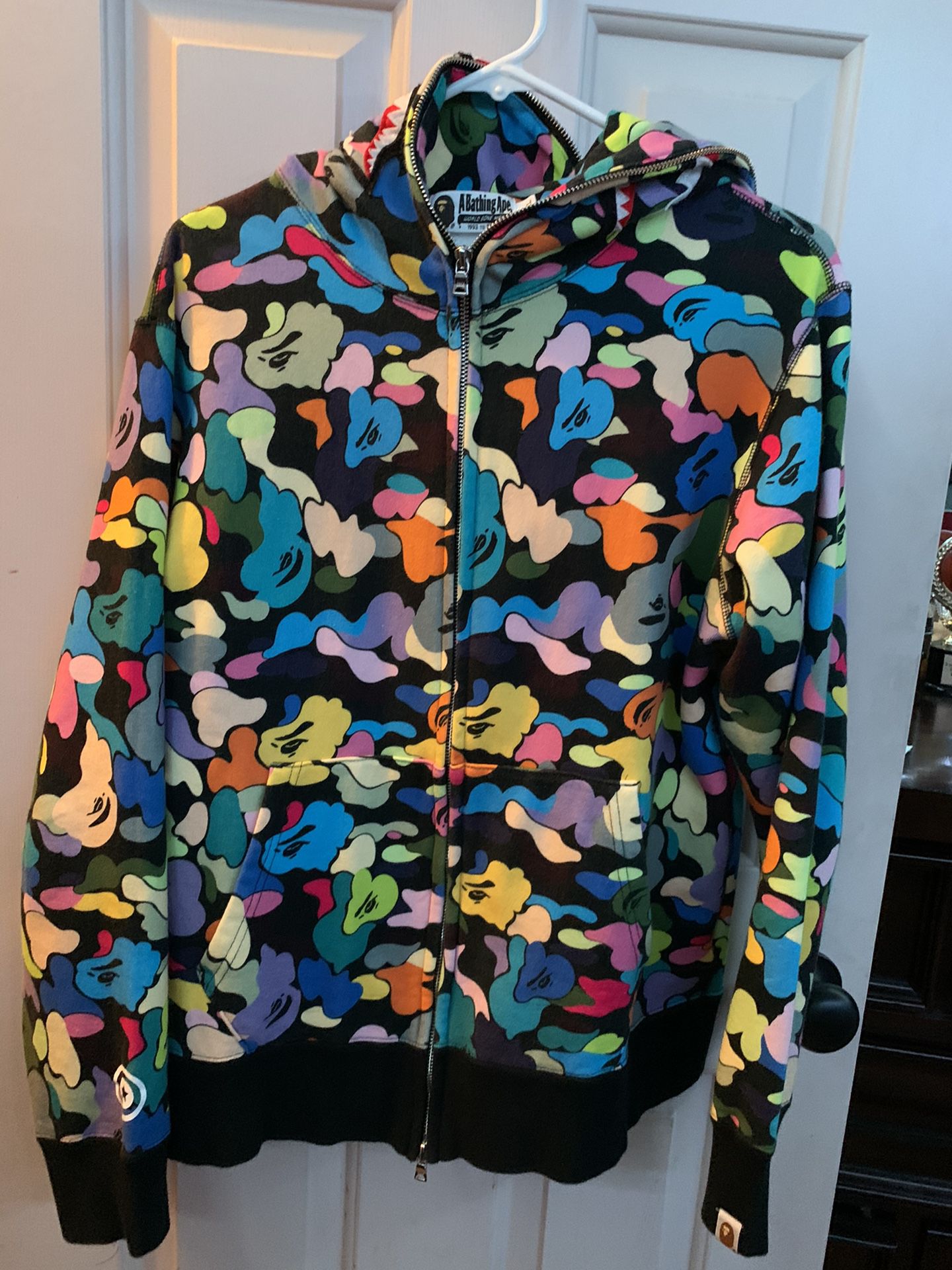 BAPE multicolor shark hoodie SIZE XL RUNS SMALL🦍
