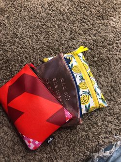 Set of three makeup bag
