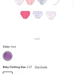 Hanes Toddler Girl's Briefs Size 2T-3T