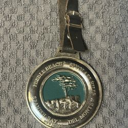 Vintage Pebble Beach Resorts Metal Bag Tag