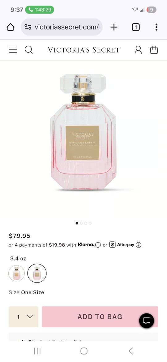 Victoria's secret perfume bottle