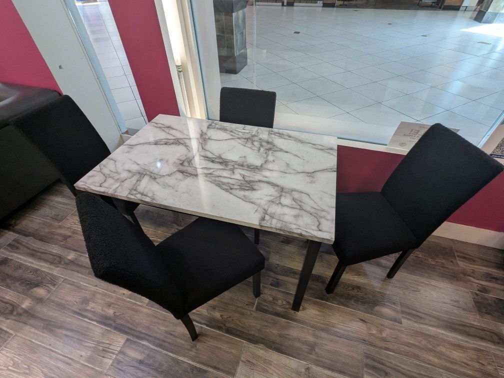 Tedd Black 5 Piece Dining Set
