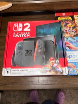 Nintendo switch 2, 13 games 5 controllers cases and SD complete set