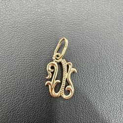 14k Yellow Gold ORIENTAL STYLE PENDANT 0.91G/585/2X1CM