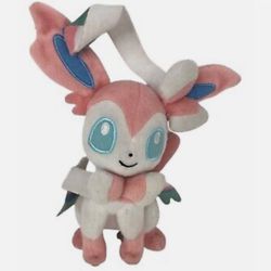 Pokémon Sylveon Pink White Rare Plush