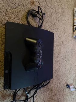 Sony PlayStation 3 Slim PS3 + Official Controller – FOR PARTS/REPAIR