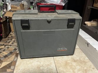Flambeau 22060 Tackle Box with Multiple Orange Trays and Gray Exterior