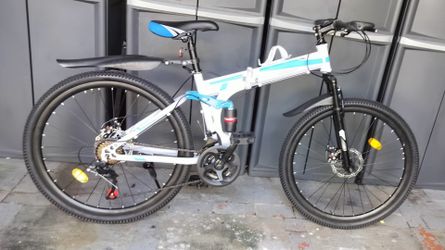 Brand new folding mountain bicycle 26" dual disc brakes dual suspension