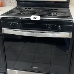 Like New Whirlpool Gas Stove Stainless And Microwave 