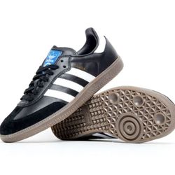 ADIDAS Originals Men's  SAMBA  ADV  LEATHER  SNEAKERS  Black  11.5 New In Box
