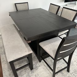 Cosmopolitan 6 Piece Counter Height Dining Set with Bench 