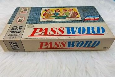 Vintage Password Game By Milton Bradley 1962 Complete