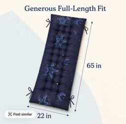 Cotton Camping Cot Mattress Pad, Thick Tufted Sleeping Cushion with Tie Straps, Soft Portable Mattress Topper for Camping Cot, Guest Bed, Floor, and L