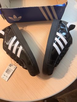 ⭐ NWT Adidas Superstar II Patent Leather - Black/White (Men's 10)